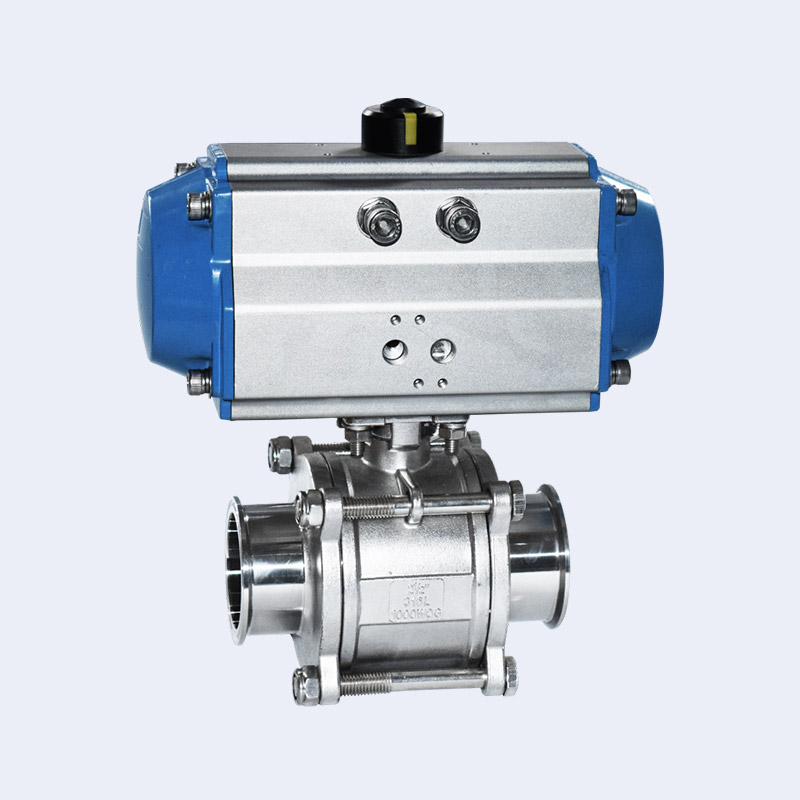 Pneumatic quick installation ball valve