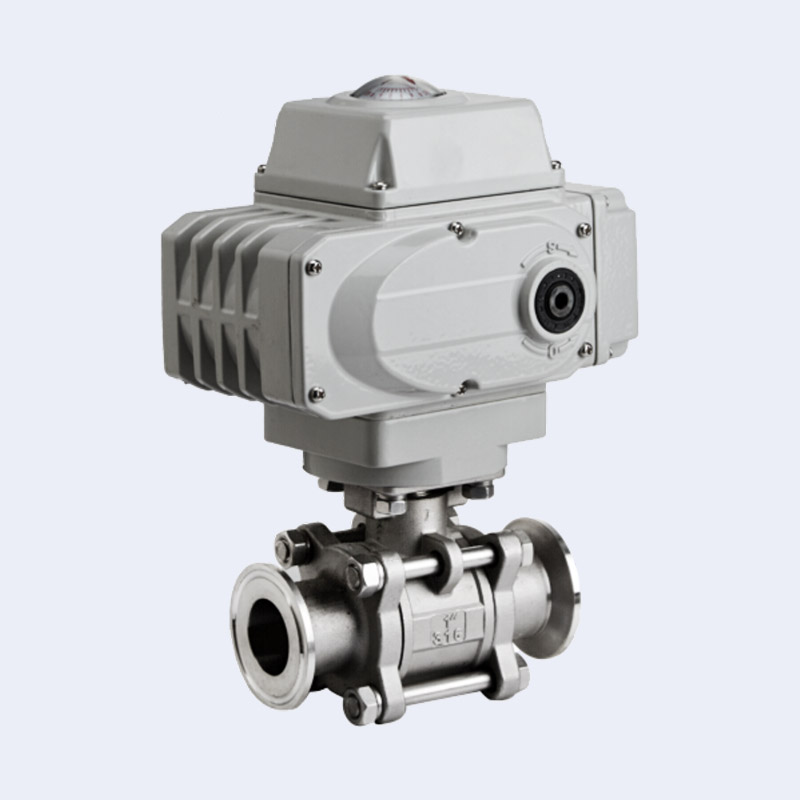 Electric three piece quick installation ball valve