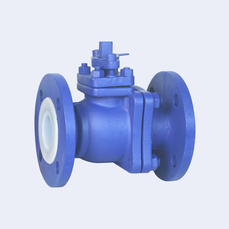 Fluorine lined manual ball valve