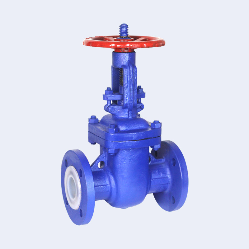 Fluorine lined gate valve