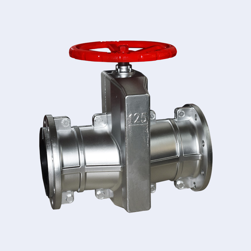 Rubber lined pipe clamp valve