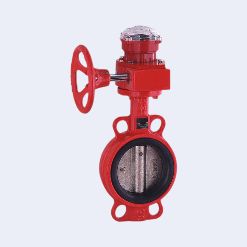 Rubber lined wafer butterfly valve with signal feedback