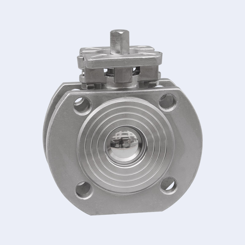 High platform thin ball valve