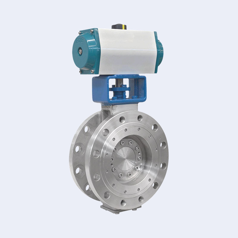 Pneumatic two-way pressure butterfly valve