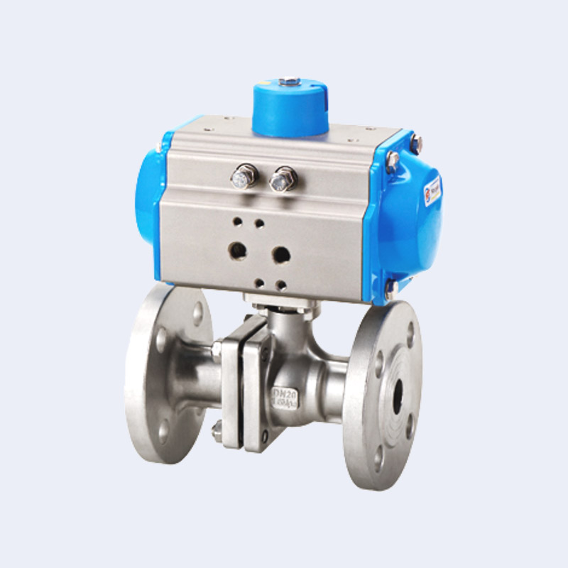 Pneumatic flange ball valve