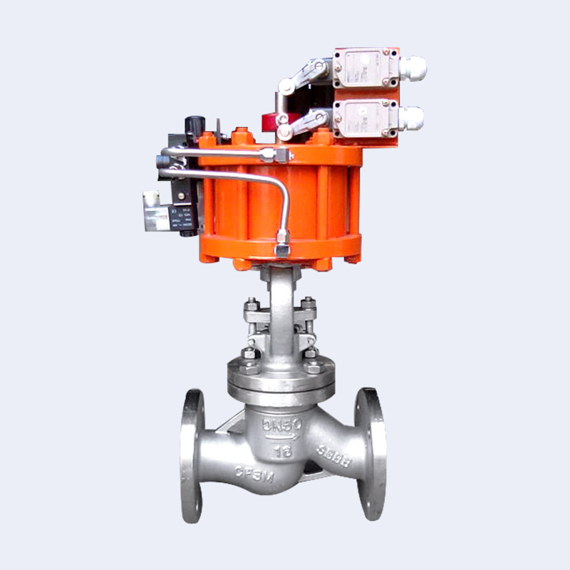 Pneumatic globe valve